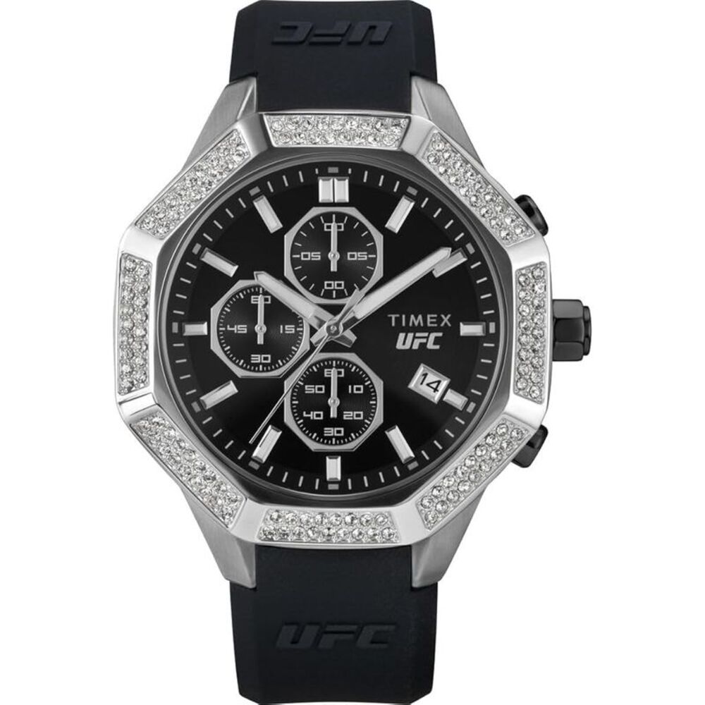 Timex UFC King Chrongraph Black Silicone Mens Watch